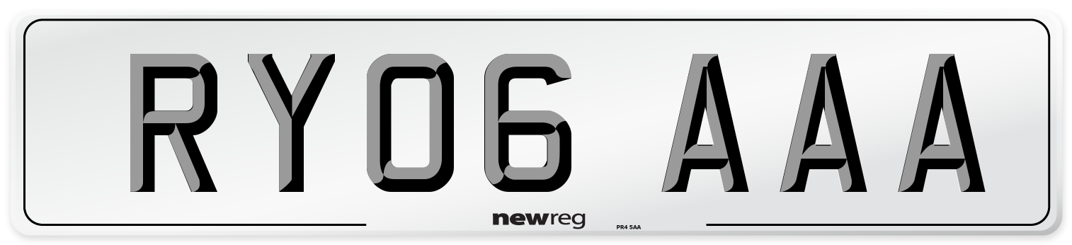 RY06 AAA Number Plate from New Reg